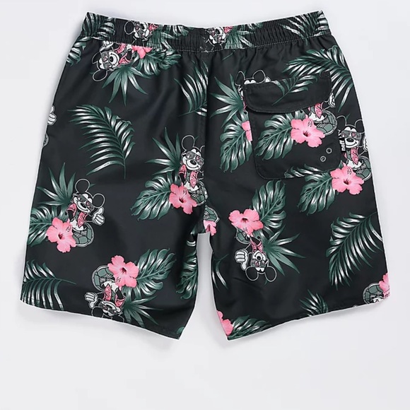 Neff x Mickey Mouse Hot Tub Tropical Black Board Shorts - Picture 2 of 3